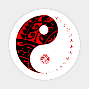 RAANUI - Yin Yang  (red) Magnet